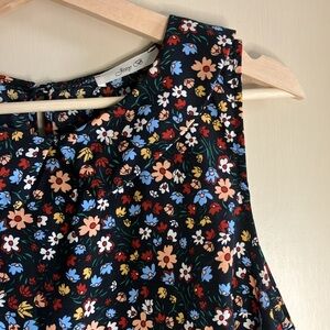 Jessy B floral Peter Pan collar top